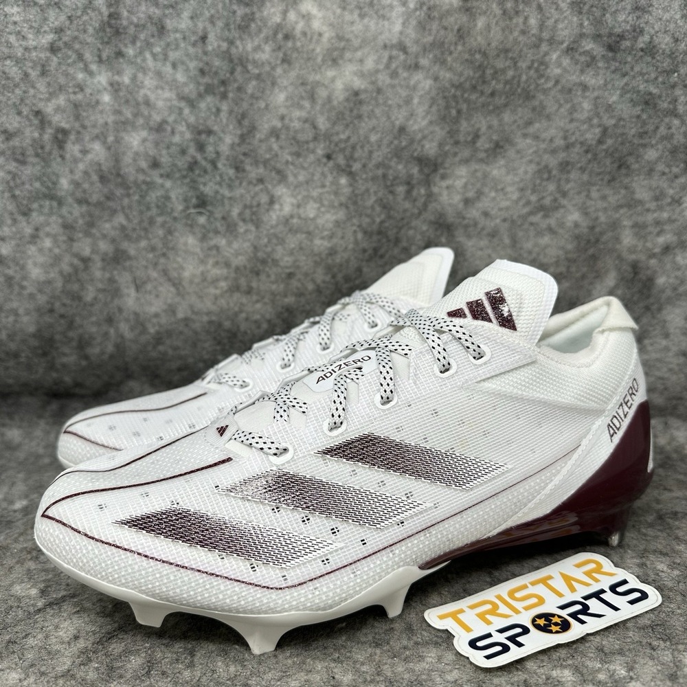 Adidas Adizero Electric Football Cleats Mens Size 7.5 White Team Maroon IE4376